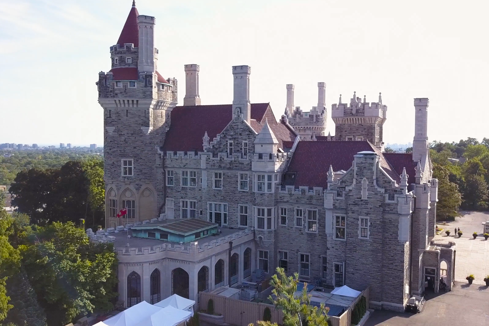Casa Loma South Wing with Conservatory and Flag