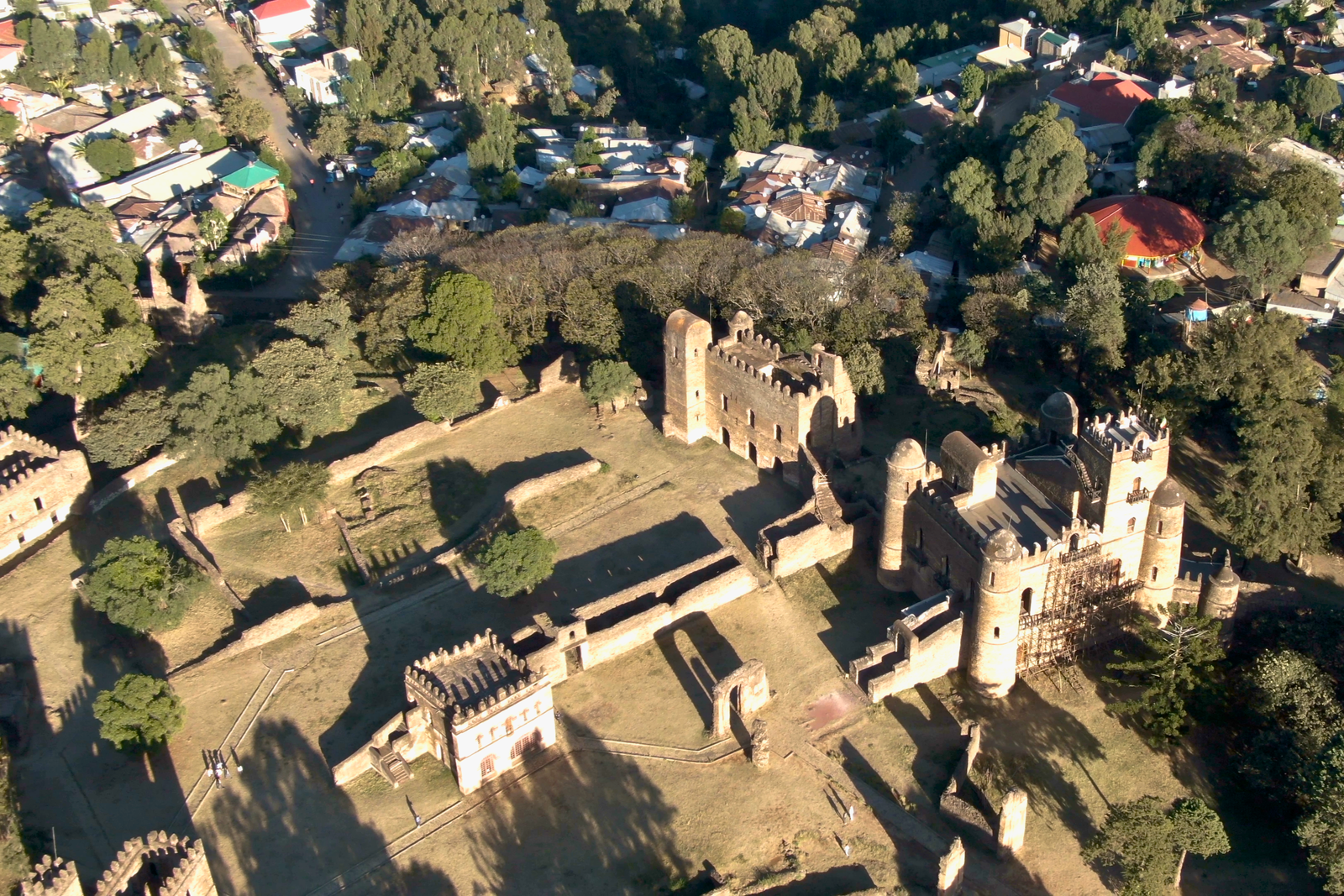 Aerial View of Fasil Ghebbi – Gondar’s Royal Castle Complex