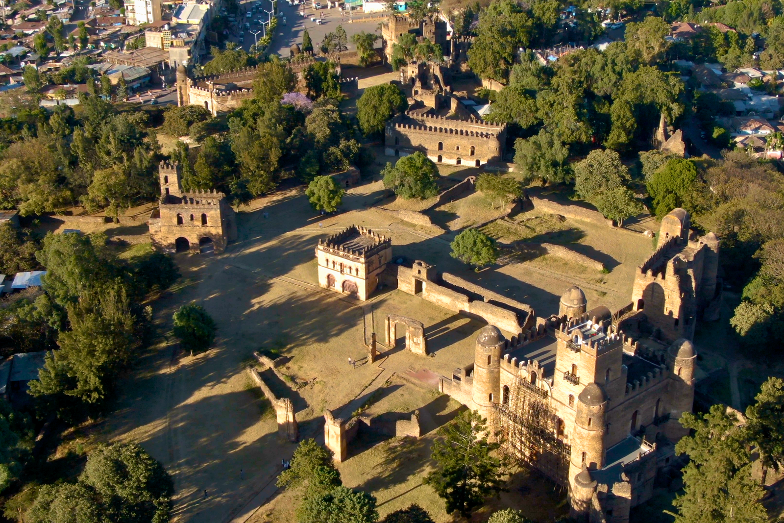 Panoramic Aerial View of Fasil Ghebbi – Ethiopia’s Royal Enclosure