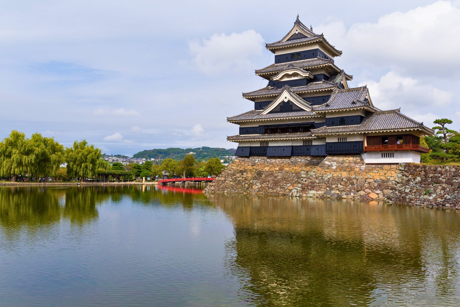 Matsumoto Castle Reflected in the Moat on a Summer Day