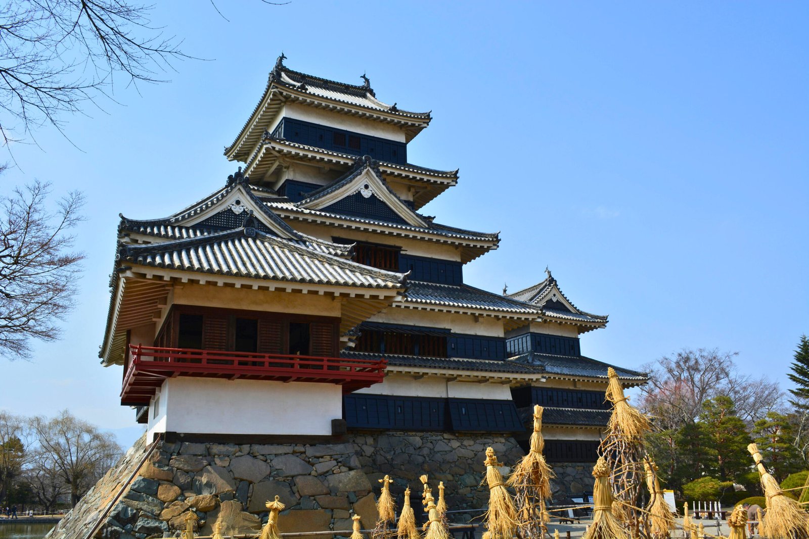 Close-Up of Matsumoto Castle in Early Spring