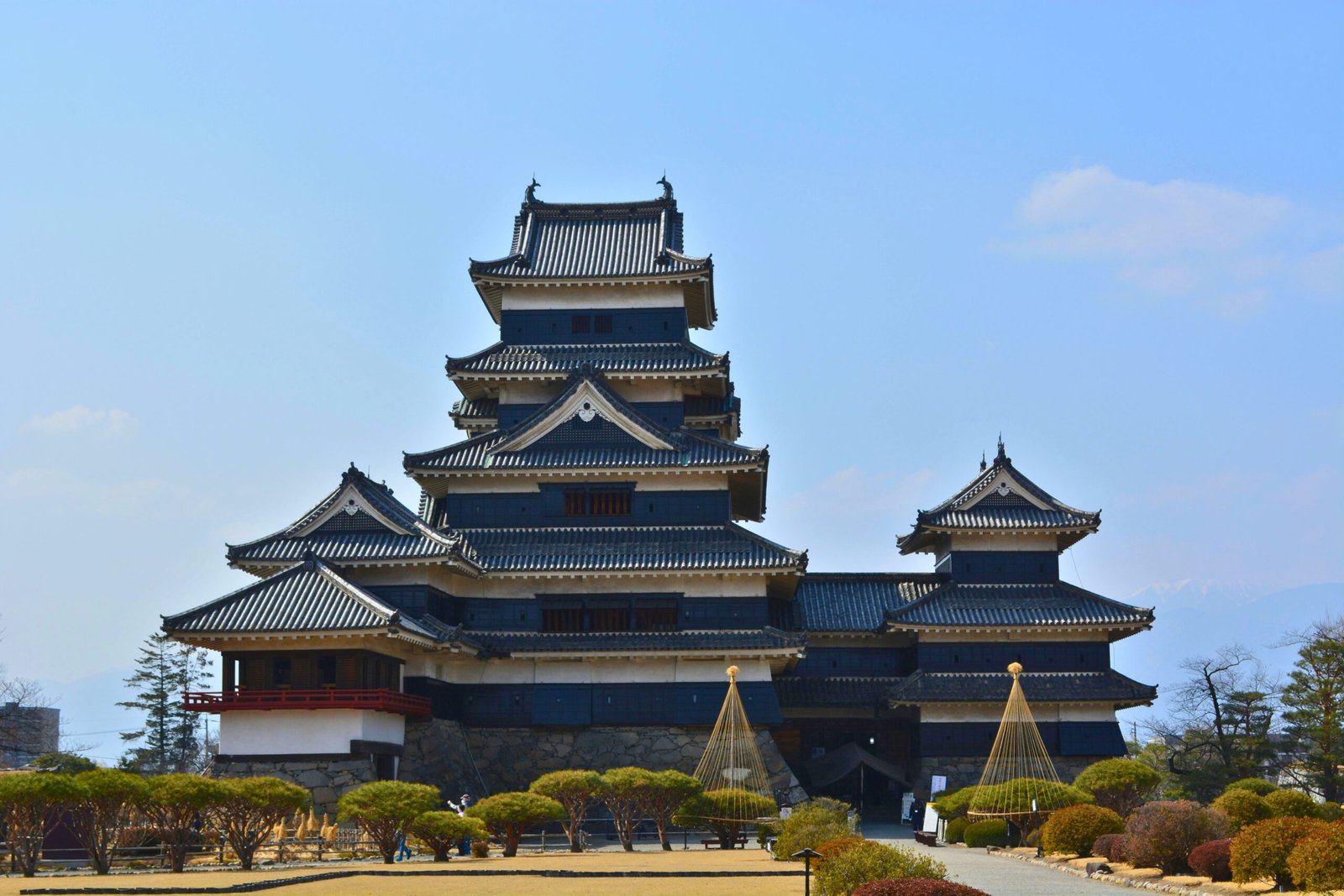 Front View of Matsumoto Castle in Late Winter Light