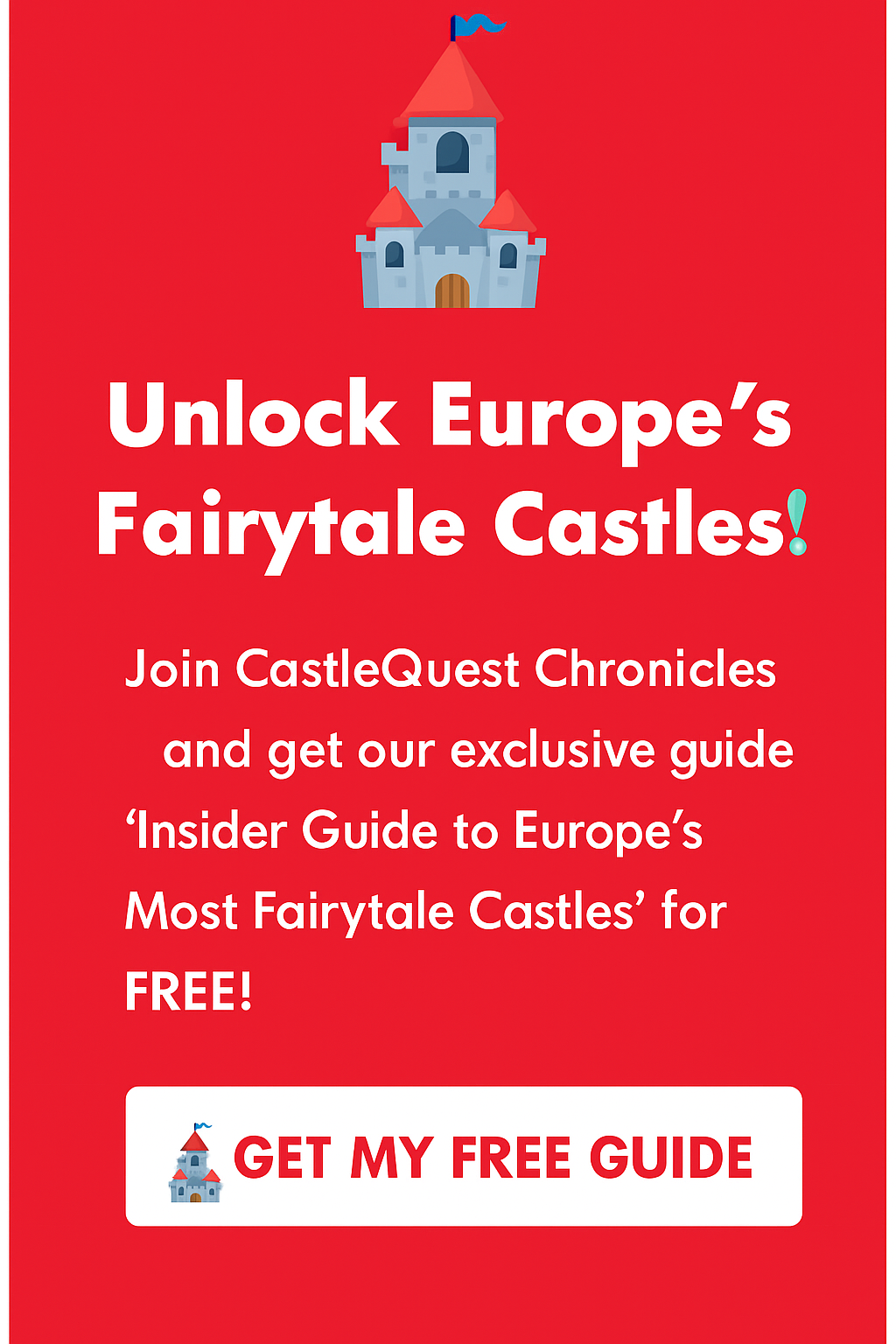 Sidebar widget/box promoting the CastleQuest Chronicles newsletter and free guide
