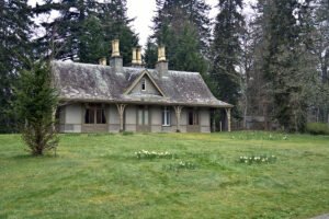 stone garden cottage near trees at Balmoral Castle