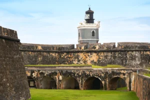 El Morro fortress walls and lighthouse, San Juan