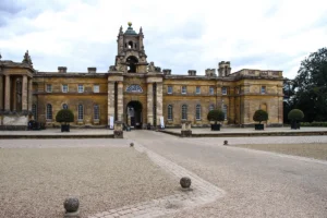 Blenheim Palace main courtyard and entrance facade