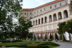 Mikulov Castle arched terraces and formal gardens