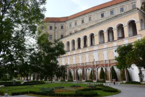 Mikulov Castle arched terraces and formal gardens