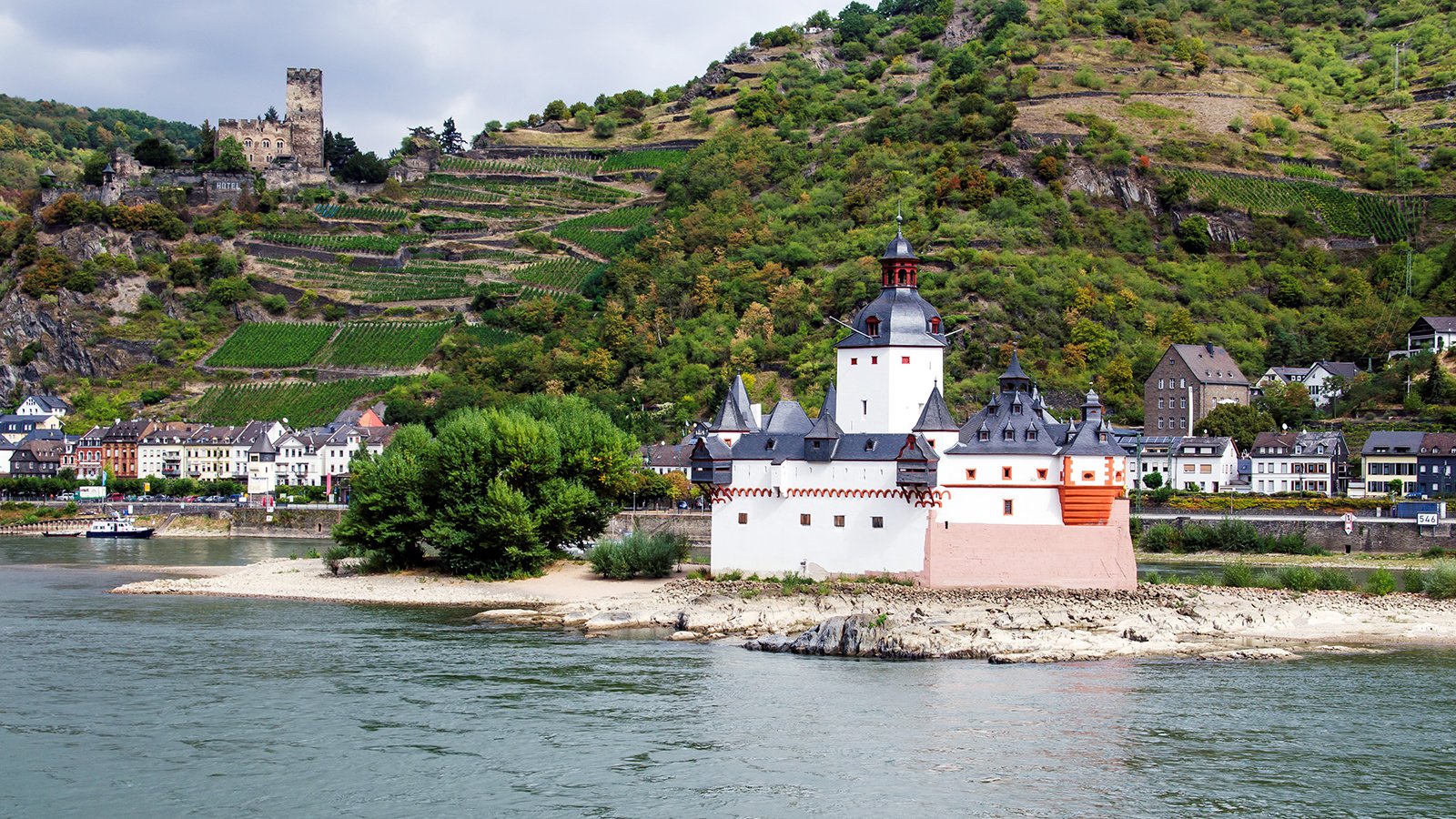 Pfalzgrafenstein Castle island fortress on Rhine river