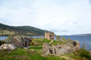 Urquhart Castle ruins on Loch Ness shoreline